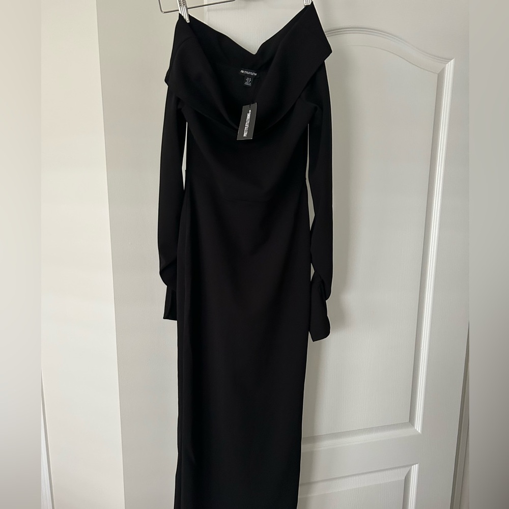 Elegant Black Off-Shoulder Dress